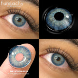 Qfdian  1 pair Gray Colorcon Contact Lenses for Eyes Beautiful Lenses Cosmetics Pupil Blue Lens Big Eyes Contacts Lens Yearly