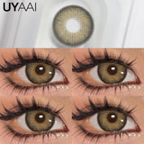 Qfdian  1Pair Fashion Big Lenses Colored Contact Lenses for Eyes Beauty Blue Eyes Lenses Natural Green Pupils Brown Grey Lens