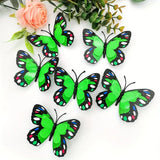 Qfdian  A Set of Six Butterfly Luminous Butterfly Background Wall Home Decoration Wall Sticker Butterfly Sticker Double Layer