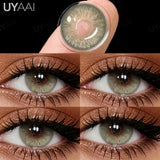Qfdian  Color Contact Beauty Green Contact Lenses for Eyes Natural Lenses Blue Contacts for Women Eyes Makeup Gray/Brown Fashion