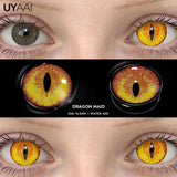 Qfdian  Cosplay Contact Lenses Makeup Colored Pupils Cosmetics Black Lenses Halloween Green Contact Lenses  White Pupils Red lens