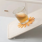 Qfdian  Daisy Heat Insulation mat Table cup pad Table decoration and accessories DIY Home Tableware Coffee Cups Holder table decorations