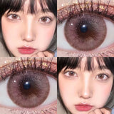 Qfdian Colored Contact Lenses for Eyes Natural Beauty Color Lens Eyes Lenses for Eyes Grey Blue Lenses with Diopter Yearly Cosmetics