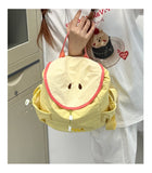 Qfdian Nylon Contrast Color Patchwork Schoolbags Women Students All Match Travel Bags Cartoon Casual Y2k Aesthetic Backpacks Trendy
