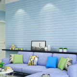 Qfdian  3D Soft Foam Self Adhesive Wallpaper PVC Waterproof For Home Decoration Peel and Stick 70CMx10M Home Decoration Essential