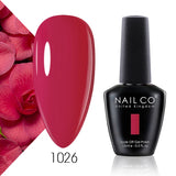 Qfdian  15ml 334 Blue Pink Colors Nail Gel Polish Soak Off UV LED Nail Lacquer Varnish Semi Permanent Nail Art Gel For Nail Art