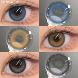 Qfdian  1 Pair Colorcon Korean Lenses Color Contact Lenses For Eyes Lenses Natural Lens Cosmetic Contact Lens Fashion Pupils