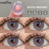 Qfdian 1 Pair Colored Contact Lenses for Eyes Natural Fashion Lenses Gray Beauty Pupils Blue Eye Lenses Cosmetics Soft Lenses