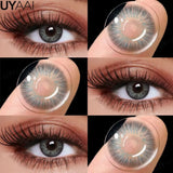 Qfdian  Contact Lenses NEW Color Contact Beauty Eye Color Lenses Colorcon Water Light Brown Eye Lenses Gray Natural Contact Lenses