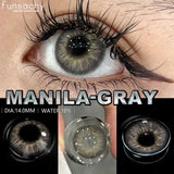 Qfdian  Cosmetics Color Contact Lenses 1pair Brown Color Lens Fashion Lenses Korean Lenses Grow Eye Big Eye Lens Gray Contacts