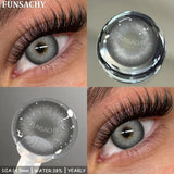 Qfdian  2pcs Blue Color Contact Lenses for Eyes High Quality Brown Natural Lens Green Pupils Korean Soft Lens Cosmetic Yearly