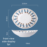 Qfdian  Japanese Hand-painted Flower Tableware, Ceramic Dessert Dishes, Dessert Pastry, Heart, amphora Plate, Lace Bowl, Retro, Creative