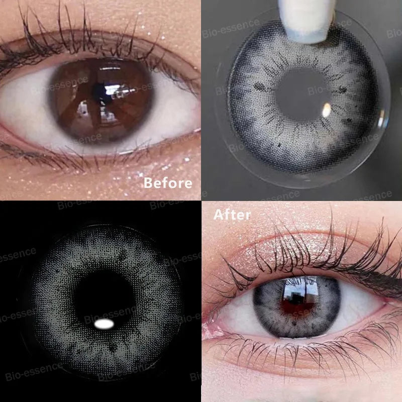 Bio-essence 1 Pair Korean Lenses Color Contact Lenses for Eyes Natural Look Anime Lense Blue Lenses Big Eye Lenses Purple Lenses