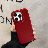 Qfdian Luxury Leather Case For iPhone 15 14 13 12 11 Pro Max Retro Cowhide Pattern Metal Buttons Phone Back Cover