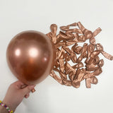 Qfdian  107Pcs Black Rose Gold Balloons Garland Arch Kit Wedding Decor Metal Rose Gold Chrome Balloons Birthday Party Decorations Globos