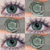 Qfdian  New Green Contact Lenses Beauty Eye lenses Myopia Color Contact Lenses for Eyes Natural Color Pupils Blue Lens 2pcs/pair