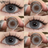 Qfdian  Contact Lens Makeup Red Lens Cosplay Colored Pupils Cosmetics Natual Black Lens Woman Pink Pupils Color Contacts Blue lens