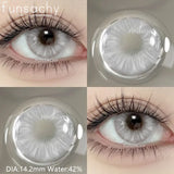 Qfdian  1pair Natural Color Contact Lenses for Eyes Blue Eye Lens Gray Lenses Fashion Korean Beauty Pupils Yearly Makeup Lens