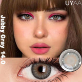 Qfdian  1Pair NEW Color Contact Lenses For Eyes Beauty Pupils Natural Pupils Brown Contact Lenses Soft Colorful Cosmetics Gray Len