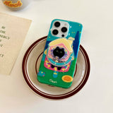 Qfdian Cartoon black cat house magnetic stand holder cute shell for iphone 14promax 15pro 16 14 13 15 pro max 13pro 16pro  phone case
