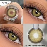 Qfdian  1Pair METATRON Series Fashion Makeup Beauty Contacts Lenses Soft Yearly Green Contacts Eyes Color Lenses Colored lenses