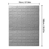 Qfdian  3D Soft Foam Self Adhesive Wallpaper PVC Waterproof For Home Decoration Peel and Stick 70CMx10M Home Decoration Essential