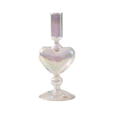Qfdian 1pc Glass Vases Nordic Candlestick Wedding Decoration Christmas Decoration Candle Stick Holder Home Decor Flower Vase