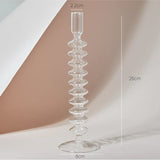 Qfdian Modern Glass Candleholder Nordic Home Decor Clear Glass Candle Holder Candlelight Home Decoration Ornaments Candel Holder