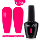 Qfdian  15ml UV Gel Nail Polish Semi Permanent Gel Varnish Enamel Brown Nail Gel Design Red Nails Art Nude Color Glitter Manicure