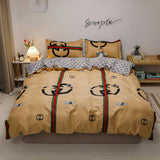 Bedding set Polyester Zebra pattern Duvet Cover Pillowcase Bed Sheet Fashion Bed sets King Queen Twin Size