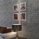 Qfdian  3D Soft Foam Self Adhesive Wallpaper PVC Waterproof For Home Decoration Peel and Stick 70CMx10M Home Decoration Essential