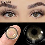 Qfdian Hot Sales Colored Pupils for Eyes Green Eye Lenses 1 Pair Blue Colored Contacts Brown Natural Fashion Lenses Beauty Lense
