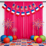 Qfdian  6 Panels-2.42ft×8ft Yellow Chiffon Sheer Backdrop Curtains for Parties Baby Shower Wedding Birthday Party Backdrop Stand