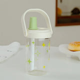 Qfdian  New Plastic Water Bottle With Straw Lid Portable Large Capacity Bubble Milk Tea Cups for Children Students Leak Proof Coffee Cup