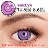 Qfdian 1 Pair Hallowee Contact Lenses for Eyes Cosplay Lenses Anime Lenses Anime Accessories  Lenses Black Lenses Pink Lens