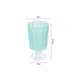 Qfdian  225ml French Style Drinkware Glass Cup Petal Wine Glass Household Short Footed Cocktail Ice Cream Cup Dopamine Drinking Utensils