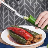 Qfdian Stainless Steel Household Tiger Skin Green Pepper Cut Pepper To Core Seeded Vegetable Slicer Tomato Core Remover Deseeder Tool