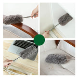 Qfdian Microfiber Duster Brush Extendable Hand Dust Removal Cleaner Anti Dusting Brush Home Air-condition Feather Car Furnitur Cleaning