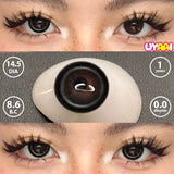 Qfdian  Color Contact Lens Black Lenses Natual look Brown Beauty Pupils Makeup Blue Contact Gray Eyes Women Cosmetic Fashion Lens