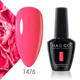 Qfdian  15ml 334 Blue Pink Colors Nail Gel Polish Soak Off UV LED Nail Lacquer Varnish Semi Permanent Nail Art Gel For Nail Art
