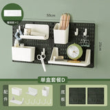 Qfdian Wall Mounted Hole Board Wall Shelf  Storage Rack for Remote Control DIY Display Wall Organizer Home Storage Board