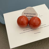 Qfdian  New color candy ball earrings for women