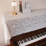 Qfdian  Lace Piano Cover Half & Full Modern Minimalist Dustproof American Style Decorative Cloth Shawl for Upright & Digital Piano Cover