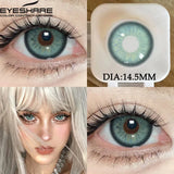 Qfdian 1Pair Natural Colored Contact Lenses 1Pair Beauty pupillents Yearly Grey Pupils Brown Contacts New Cosmetic