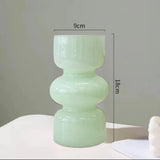 Qfdian  European Retro Glass Vase Water Nourishing Flower Arrangement Container Desktop Dining Table Flower Arrangement Vase Decoration