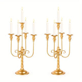 Qfdian  5 Candle Holders For Weddings, Banquet Events, 19.6 Inches High, Decoration For Weddings, Christmas, Halloween