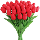 Qfdian  10PCS Artificial Flower Real Touch Tulip Scrapbooking Vase for Home Decor Wedding Garden Rose Arch Garland  Mother's Day Bouquet
