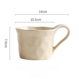 Qfdian  300ml Ceramic Cup Home Multicolor Breakfast Oat Cup Office Large Capacity Coffee Milk Cup Holiday Gift Kitchen Accessories