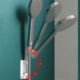Qfdian Shower head bracket with hook adjustable self-adhesive hole-free holder wall-mounted shower bracket bathroom accessories