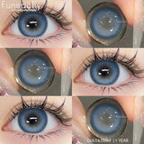 Qfdian  1Pair New Brown Contact Lenses Beauty Fashion Pupils Eye Color Lenses Colored Contact Eye Lenses Yearly Cosmetic Pupils